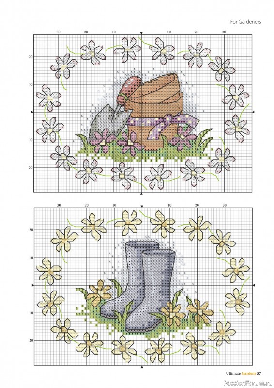 Коллекция вышивки в журнале «Ultimate Cross Stitch Gardens 2026»
