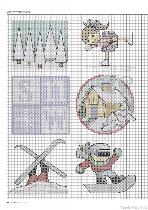 Коллекция вышивки в журнале «Ultimate Crossstitch Christmas №7 2025»