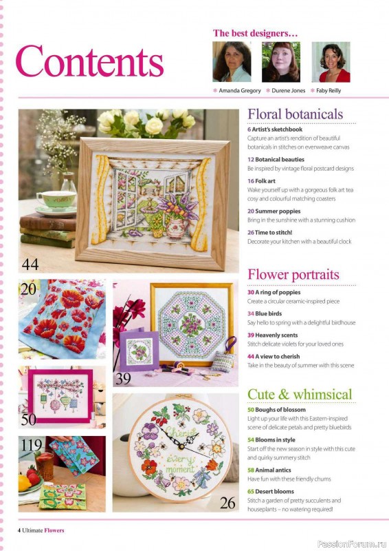 Коллекция вышивки в журнале «Ultimate CrossStitch Flowers - 2025»