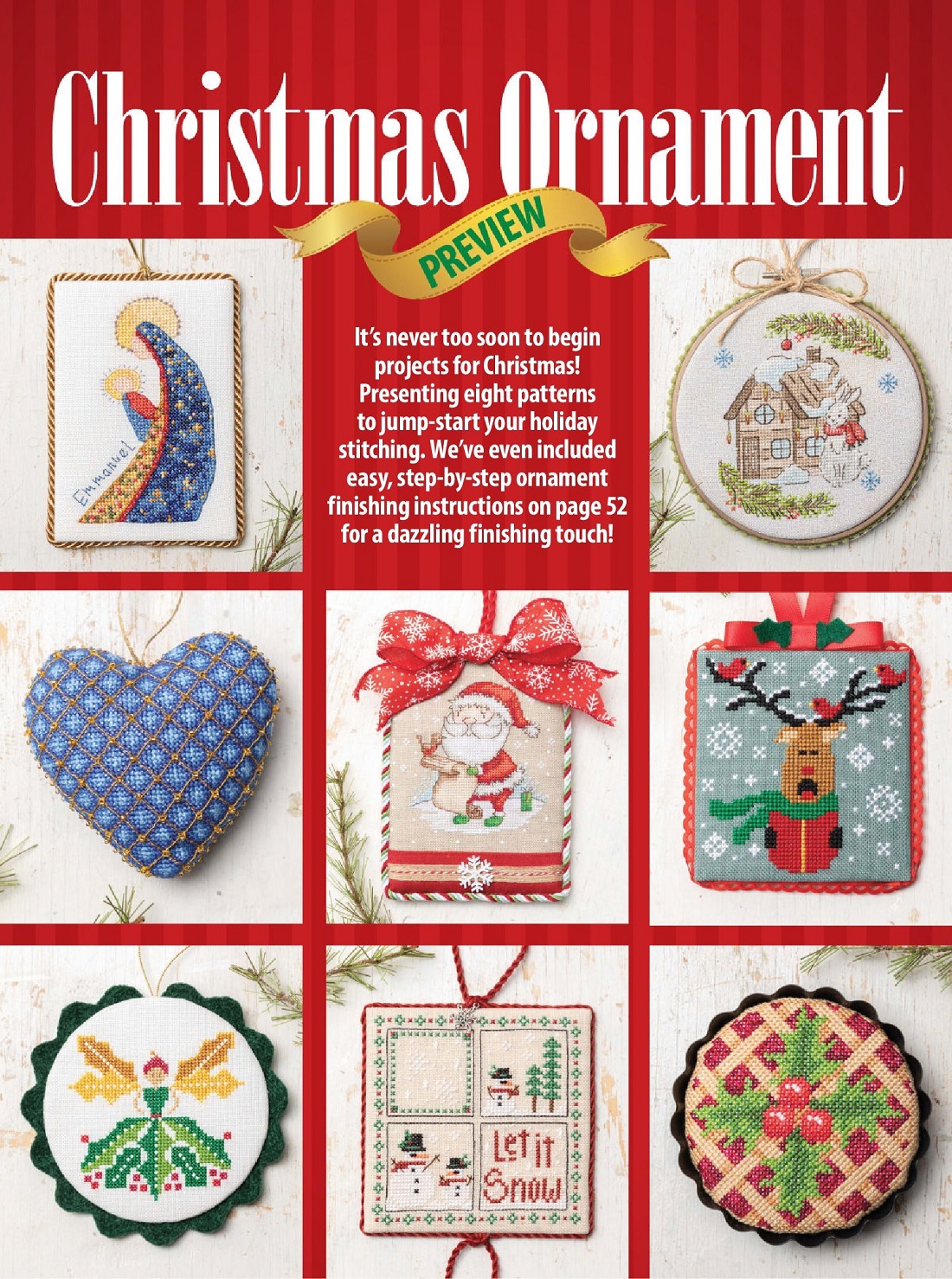 Коллекция вышивки в журнале «Just CrossStitch August 2023» Журналы