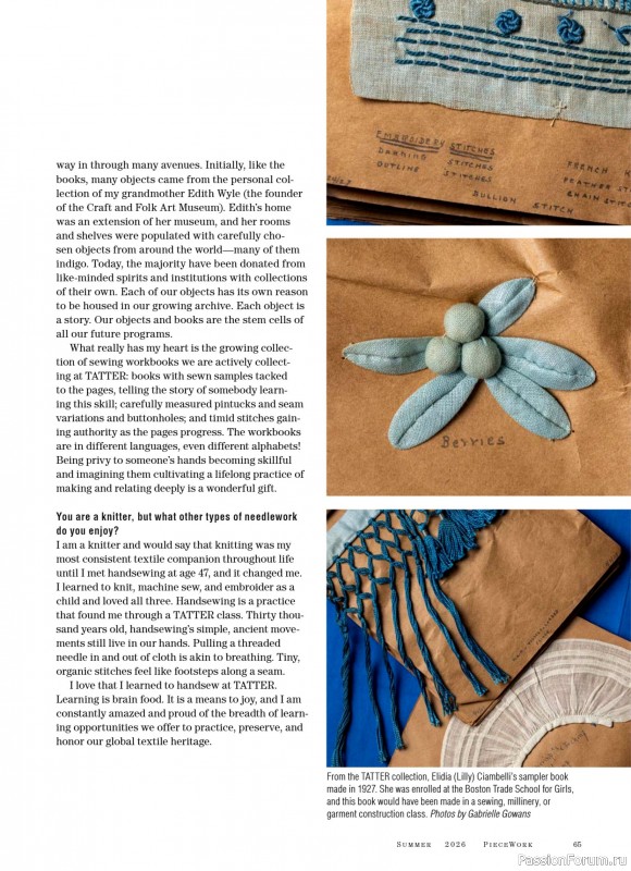 Коллекция проектов для рукодельниц в журнале «PieceWork - Summer 2026»