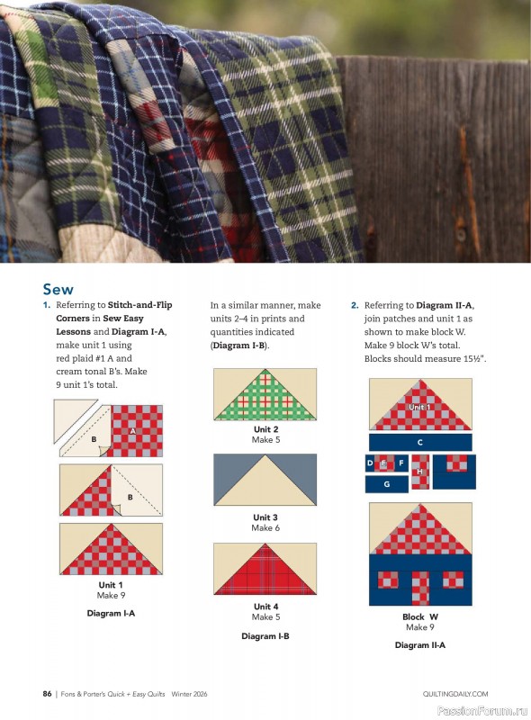 Коллекция проектов для рукодельниц в журнале &laquo;Quick+Easy Quilts - Winter 2026&raquo;