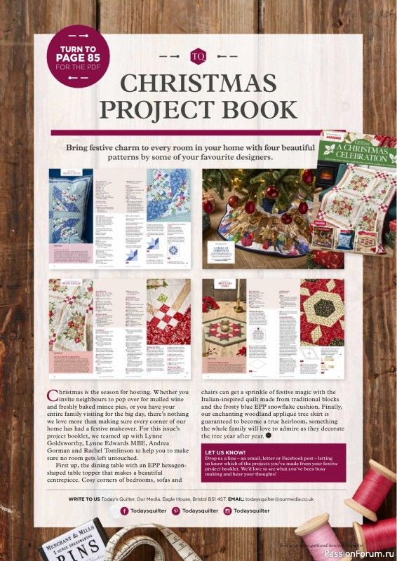 Коллекция проектов для рукодельниц в журнале «Todays Quilter №133 2025»
