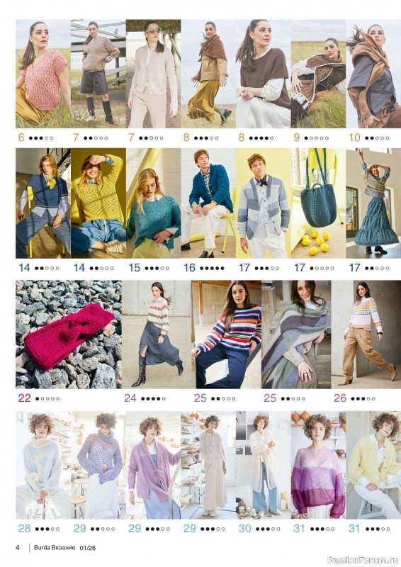 Вязаные модели в журнале &laquo;B-Вязание №1 2026&raquo;