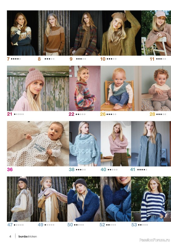 Вязаные модели в журнале «Burda Stricken №6 2021»