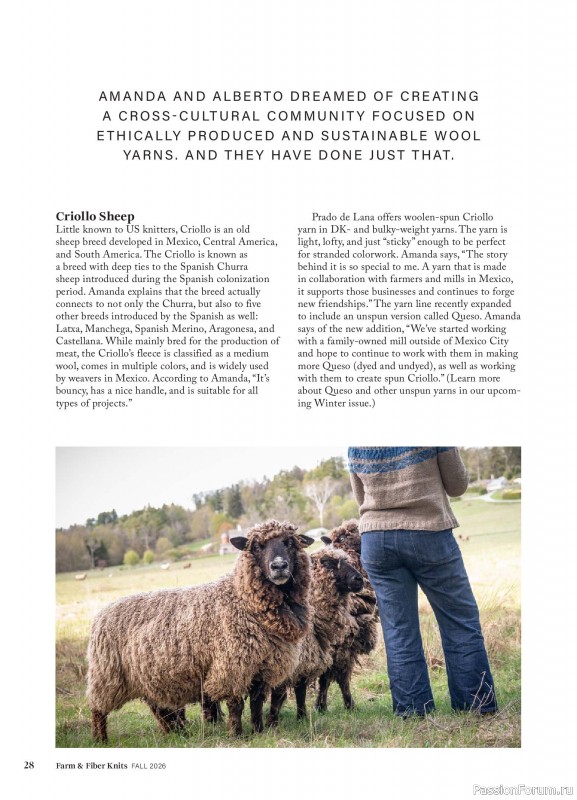 Вязаные проекты в журнале «Farm & Fiber Knits - Fall 2026»