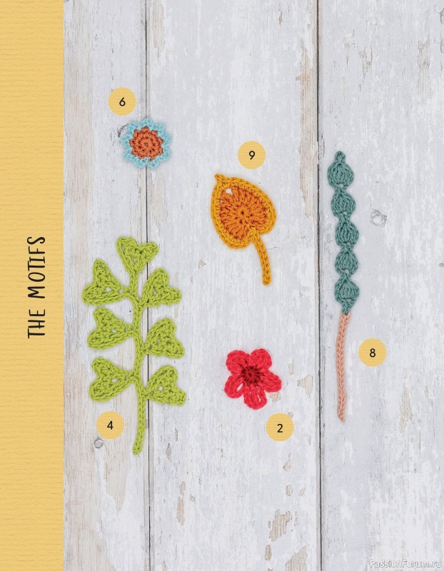 Bязаные проекты в журнале «100 crochet: flowers, plants and petals»