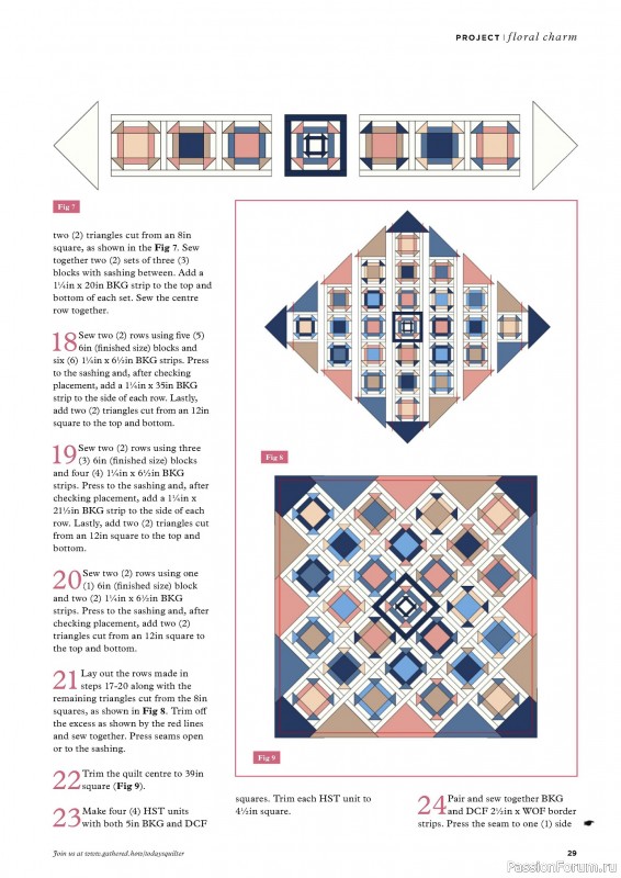 Коллекция проектов для рукодельниц в журнале «Todays Quilter №122 2024»