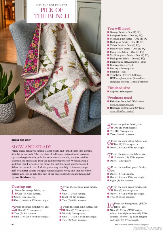 Коллекция проектов для рукодельниц в журнале «Todays Quilter №124 2025»