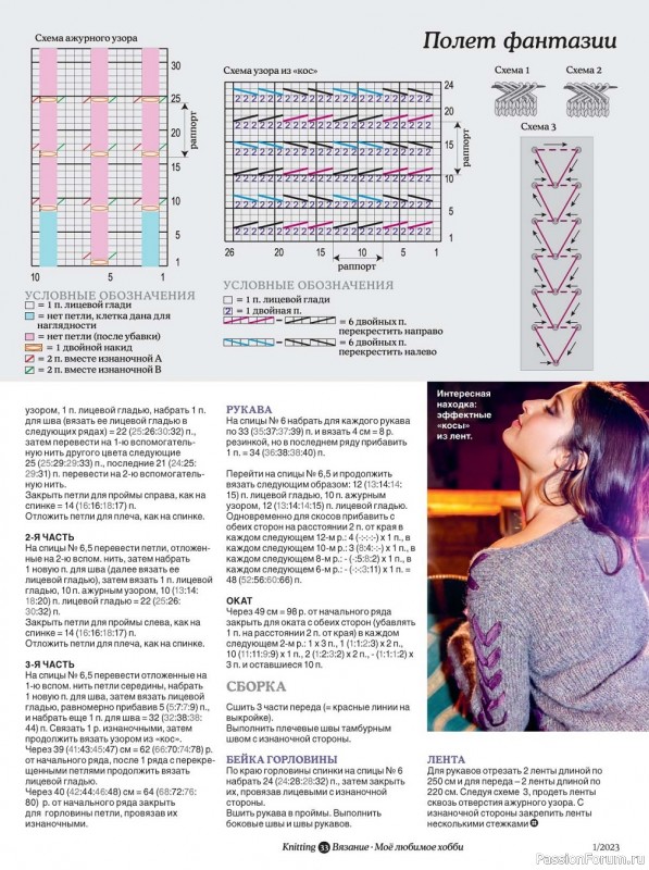 Вязаные модели в журнале «Knitting. Вязание №1 2023»