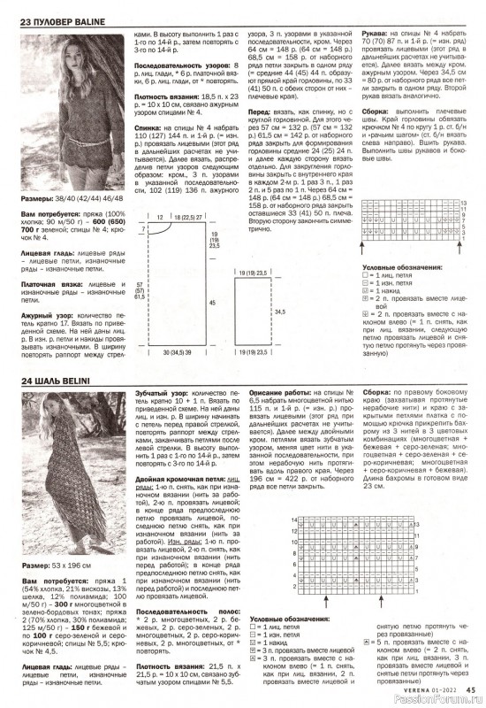 Вязаные модели в журнале «Verena №1 2022»