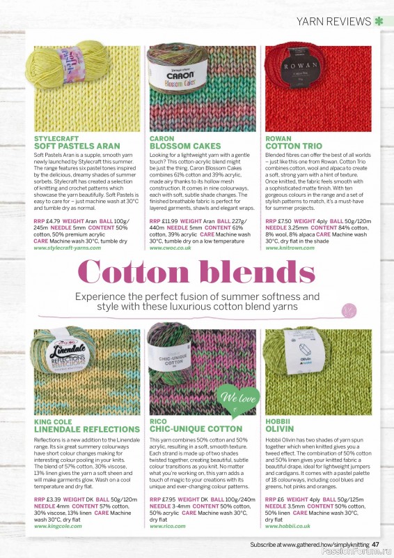 Вязаные проекты крючком в журнале «Simply Knitting №265 2025»