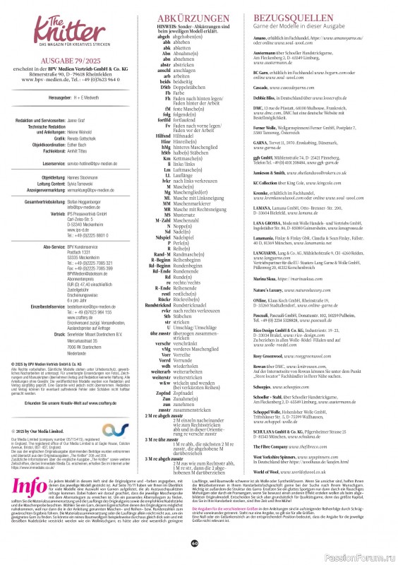 Вязаные проекты спицами в журнале «The Knitter №79 2025 Germany»