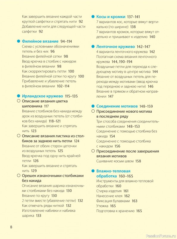 Вязаные проекты в книге &laquo;Ажурное вязание крючком&raquo;.