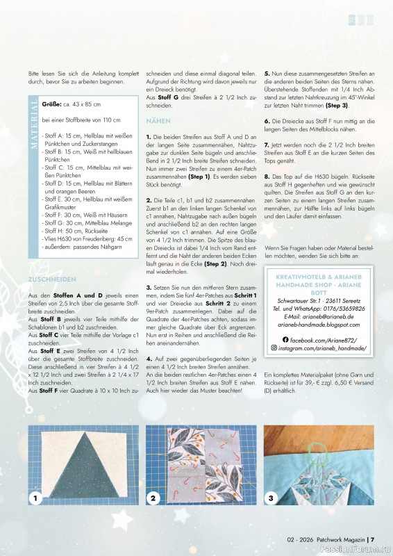 Коллекция проектов для рукодельниц в журнале &laquo;Patchwork das Magazin №2 2026&raquo;