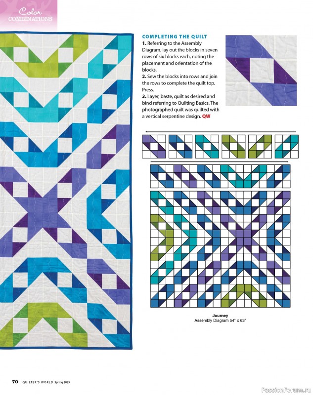 Коллекция проектов для рукодельниц в журнале «Quilter's World - Spring 2025»