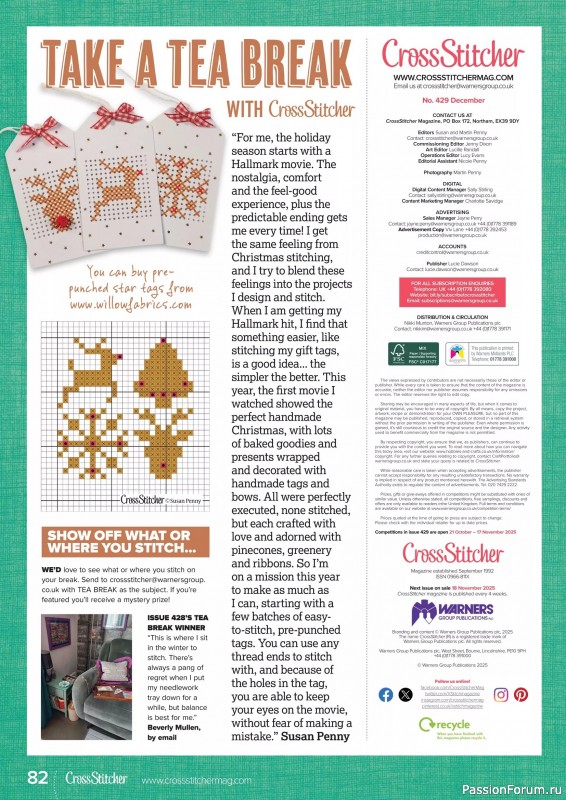 Коллекция вышивки в журнале «CrossStitcher №429 2025»