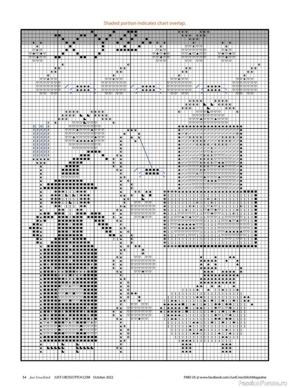 Коллекция вышивки в журнале «Just CrossStitch - October 2022»