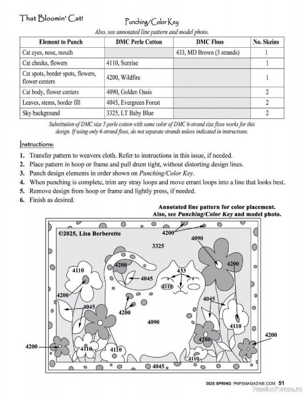 Коллекция вышивки в журнале «Punch Needle & Primitive Stitcher - Spring 2025»