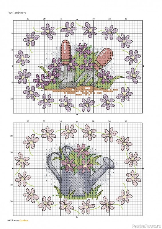 Коллекция вышивки в журнале «Ultimate Cross Stitch Gardens 2026»