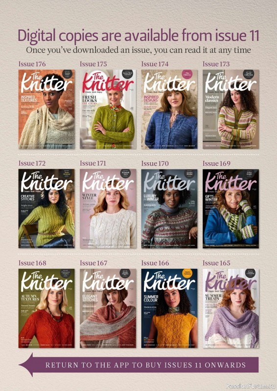 Вязаные модели спицами в журнале «The Knitter №181 2022»