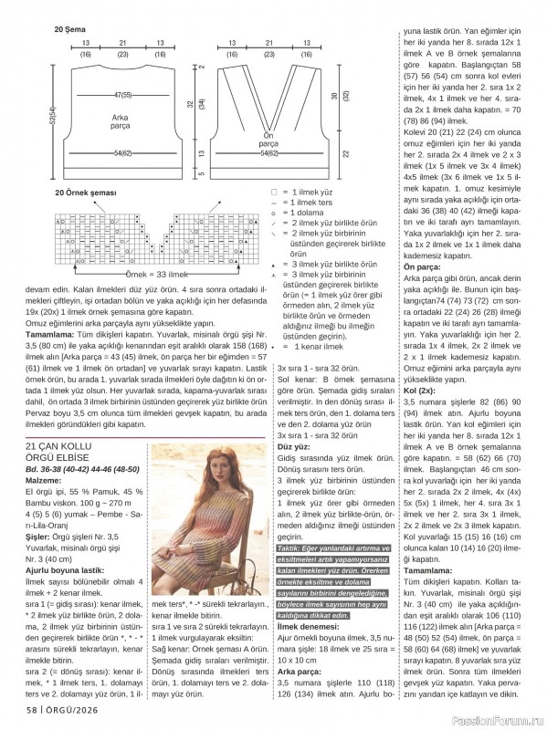 Вязаные модели в журнале &laquo;Burda Orgu №1 2026&raquo;