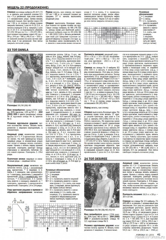 Вязаные модели в журнале «Verena №2 2026»
