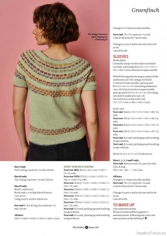Вязаные проекты спицами в журнале «The Knitter №204 2024»