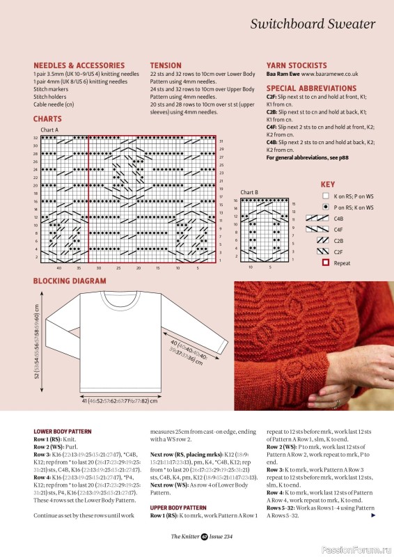 Вязаные проекты спицами в журнале &laquo;The Knitter №234 2026&raquo;