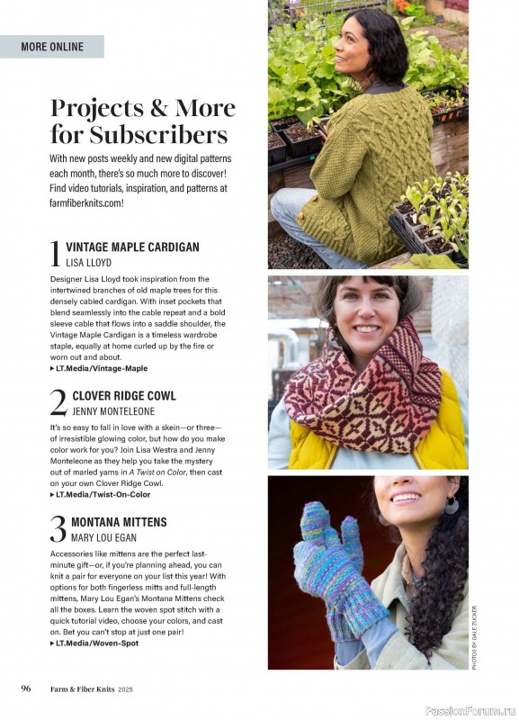 Вязаные проекты в журнале «Farm & Fiber Knits - Fall 2025»