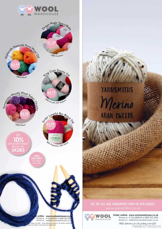 Вязаные проекты в журнале «Simply Knitting №283 2026»