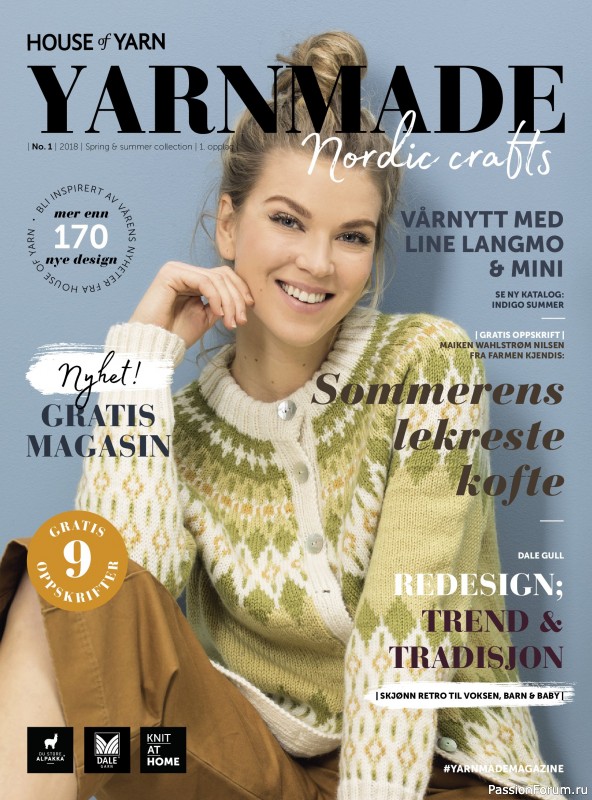 Вязаные проекты в журнале &laquo;Yarnmade №1 2018 Spring & Summer&raquo;.