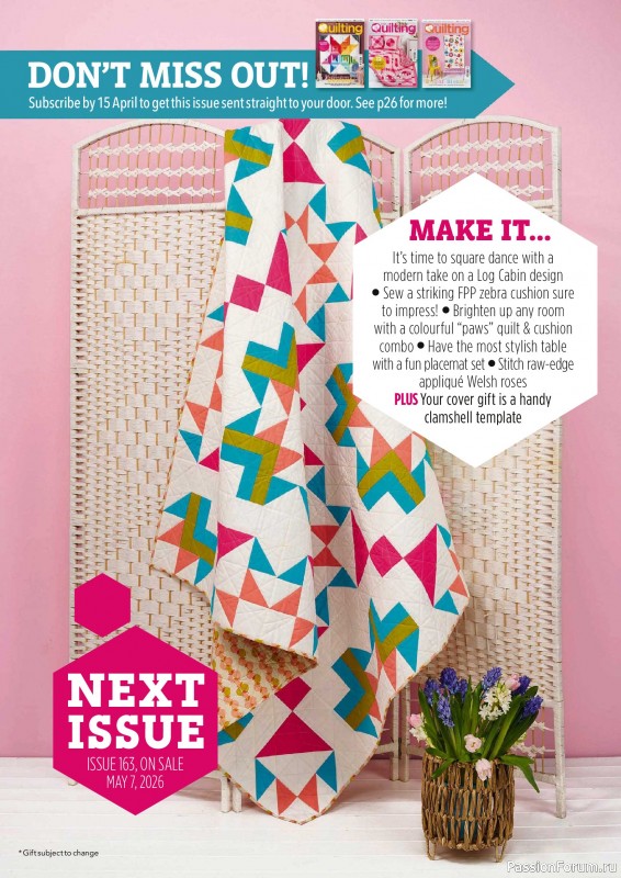 Коллекция проектов для рукодельниц в журнале &laquo;Love Patchwork & Quilting №162 2026&raquo;