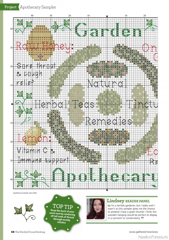 Коллекция вышивки в журнале «The World of Cross Stitching №345 2024»