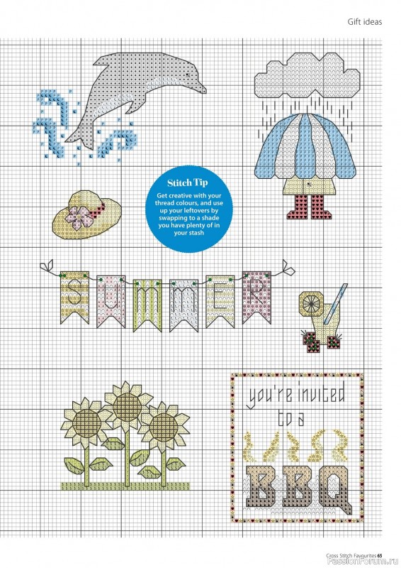 Коллекция вышивки крестиком в журнале «Cross Stitch Favourites - Spring/Summer 2022»
