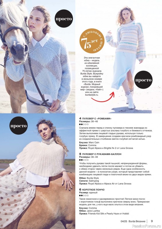 Вязаные модели в журнале «B-Вязание №4 2025»