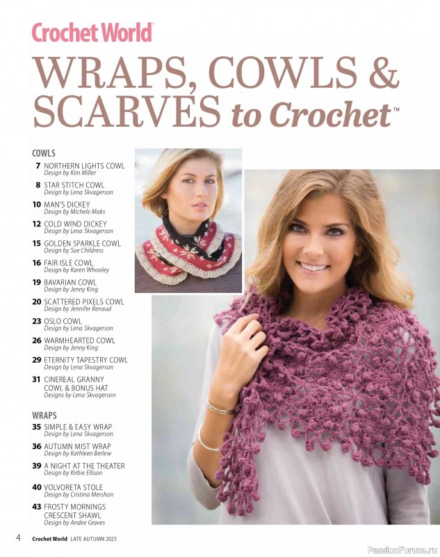 Вязаные проекты крючком в журнале «Crochet World Specials - Late Autumn 2025»