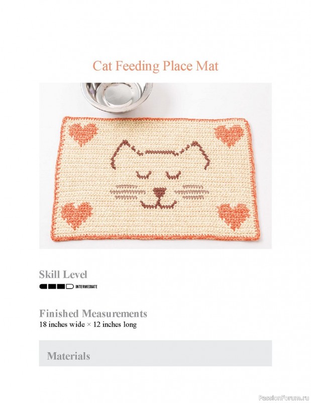 Вязаные проекты крючком в журнале «Pet Mug Mats»