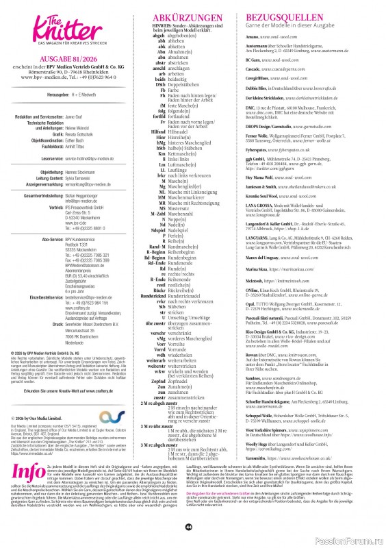 Вязаные проекты спицами в журнале &laquo;The Knitter №81 2026 Germany&raquo;