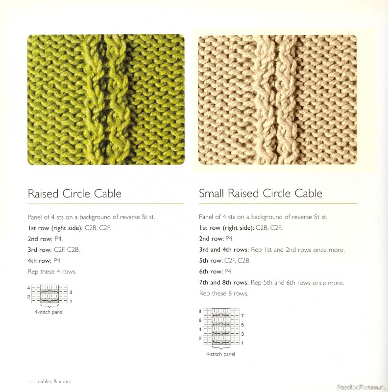 Вязаные проекты в книге &laquo;Cables & Aran Stitches-250 to Knit&raquo;
