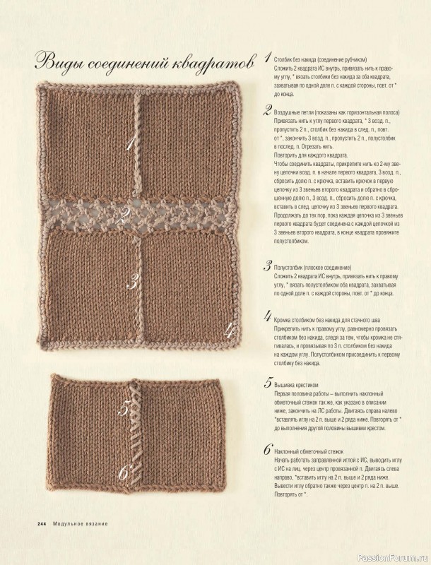 Вязаные проекты в книге &laquo;Модульное вязание на спицах&raquo;. Продолжение