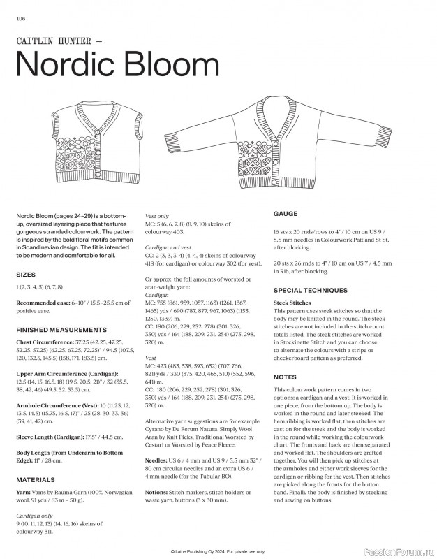 Вязаные проекты в журнале &laquo;Laine Nordic Knits 2024&raquo;. Продолжение