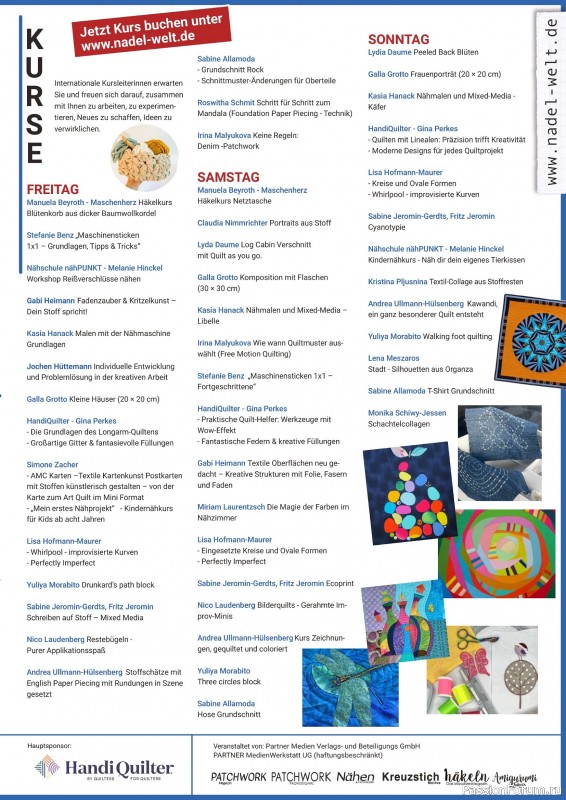 Коллекция проектов для рукодельниц в журнале «Patchwork & Nähen №2 2026»