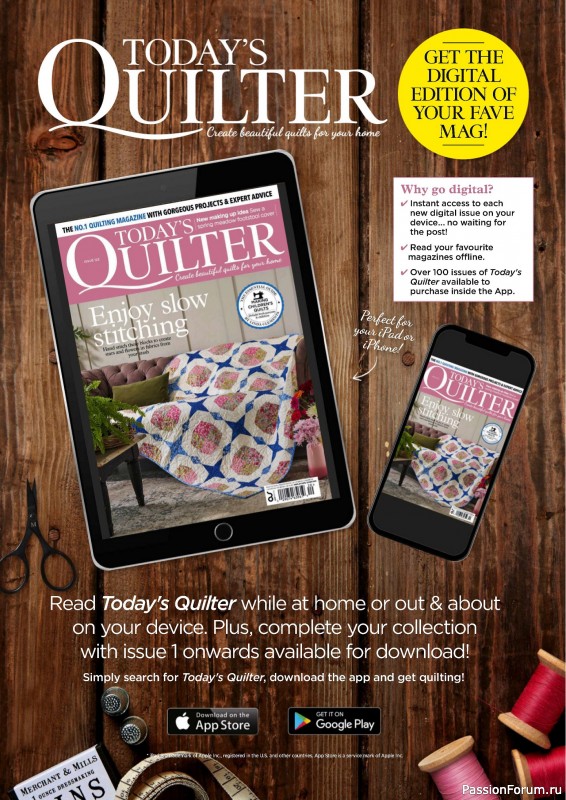 Коллекция проектов для рукодельниц в журнале «Todays Quilter №122 2024»
