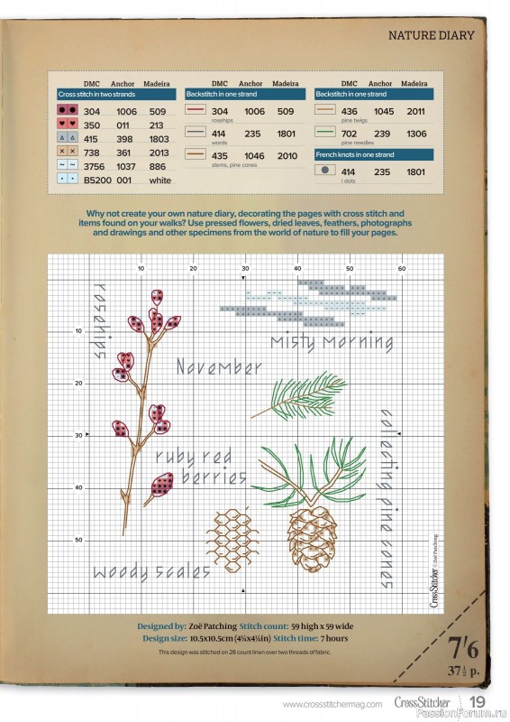 Коллекция вышивки в журнале «CrossStitcher №389 2022»