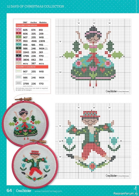 Коллекция вышивки в журнале «CrossStitcher №390 2022»