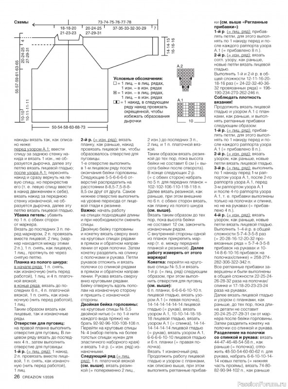 Вязаные модели в журнале «Creazion №1 2026»