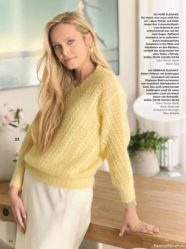 Вязаные модели в журнале «Sabrina №11 2025 German»