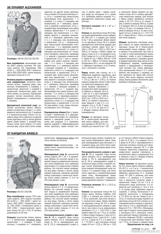 Вязаные модели в журнале «Verena №3 2025»