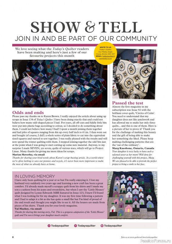 Коллекция проектов для рукодельниц в журнале &laquo;Todays Quilter №138 2026&raquo;